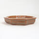 Ceramic bonsai bowl 11 x 11 x 2 cm, color brown - 1/3