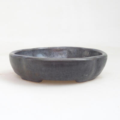 Ceramic bonsai bowl 10.5 x 10.5 x 2.5 cm, metallic color - 1