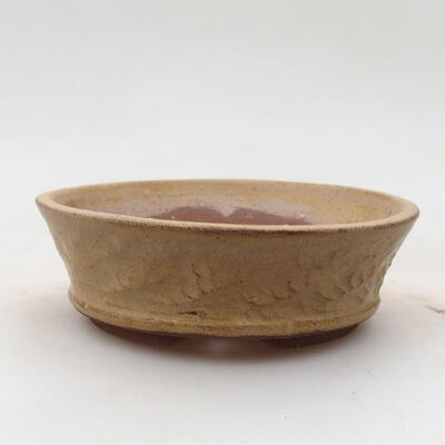 Ceramic bonsai bowl 10 x 10 x 3.5 cm, color brown - 1