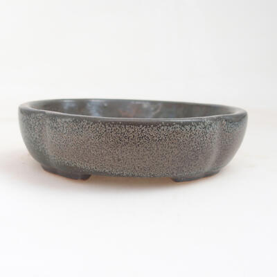 Ceramic bonsai bowl 10.5 x 10.5 x 2.5 cm, color gray - 1