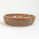 Ceramic bonsai bowl 10.5 x 10.5 x 2.5 cm, color brown - 1/3
