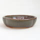 Ceramic bonsai bowl 10.5 x 10.5 x 2.5 cm, color brown - 1/3