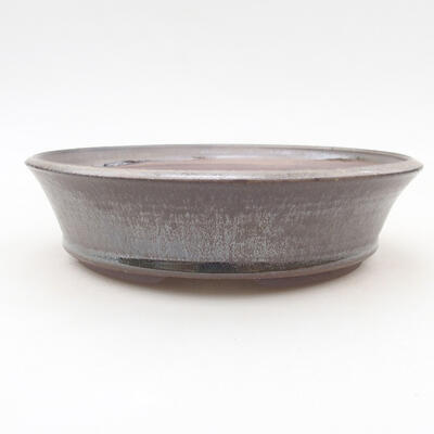 Ceramic bonsai bowl 19 x 19 x 5 cm, metal color - 1