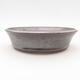 Ceramic bonsai bowl 19 x 19 x 5 cm, metal color - 1/3