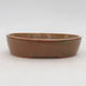 Ceramic bonsai bowl 17 x 14 x 4 cm, color gray-rusty - 1/3