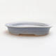 Ceramic bonsai bowl 12.5 x 10.5 x 2 cm, color blue - 1/3