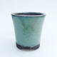 Ceramic bonsai bowl 7 x 7 x 8 cm, color green - 1/3