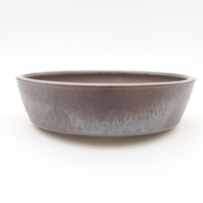 Ceramic bonsai bowl 17.5 x 17.5 x 5 cm, metal color - 1