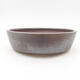 Ceramic bonsai bowl 17.5 x 17.5 x 5 cm, metal color - 1/3