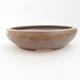 Ceramic bonsai bowl - 15,5 x 15,5 x 5 cm, brown color - 1/3