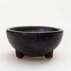 Ceramic bonsai bowl 9.5 x 9.5 x 5 cm, metallic color - 1/3
