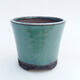 Ceramic bonsai bowl 8 x 8 x 7.5 cm, color green - 1/3