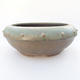 Ceramic bonsai bowl 17 x 17 x 7 cm, color green - 1/4