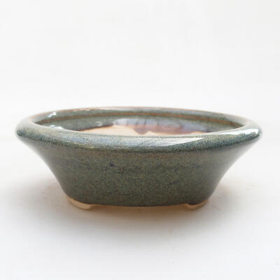 Ceramic bonsai bowl 13 x 13 x 4 cm, color gray - 1