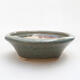 Ceramic bonsai bowl 13 x 13 x 4 cm, color gray - 1/3