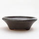 Ceramic bonsai bowl 13 x 13 x 4 cm, color gray - 1/3