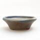 Ceramic bonsai bowl 13 x 13 x 4 cm, color brown-blue - 1/3