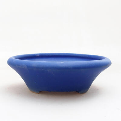 Ceramic bonsai bowl 13 x 13 x 4 cm, color blue - 1