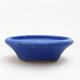 Ceramic bonsai bowl 13 x 13 x 4 cm, color blue - 1/3
