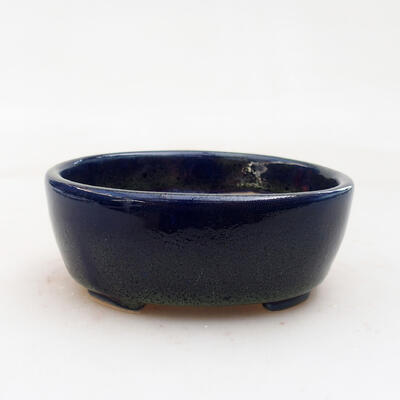 Ceramic bonsai bowl 9.5 x 8 x 3.5 cm, color blue-green - 1