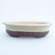 Ceramic bonsai bowl 16,5 x 12 x 4,5 cm, color beige - 1/3