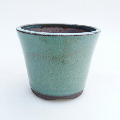 Ceramic bonsai bowl 8 x 8 x 7 cm, color green - 1