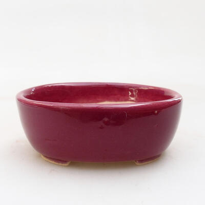 Ceramic bonsai bowl 9.5 x 8 x 3.5 cm, color pink - 1