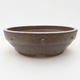 Ceramic bonsai bowl 17.5 x 17.5 x 5.5 cm, gray color - 1/3