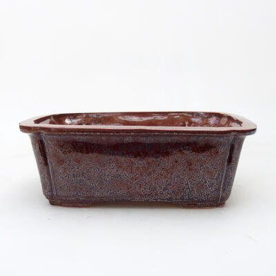 Ceramic bonsai bowl 17 x 12.5 x 6 cm, color brown - 1