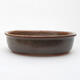 Ceramic bonsai bowl 18.5 x 14.5 x 5 cm, color brown - 1/3