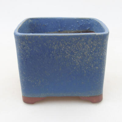 Ceramic bonsai bowl 10 x 10 x 8 cm, color blue - 1