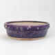 Ceramic bonsai bowl 22 x 22 x 6.5 cm, color purple - 1/3