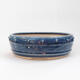 Ceramic bonsai bowl 22 x 22 x 7 cm, color blue - 1/3