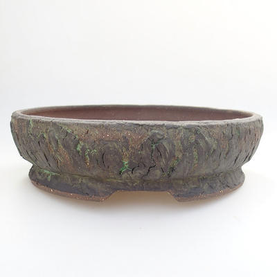 Ceramic bonsai bowl 22 x 22 x 6 cm, color green - 1