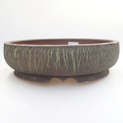 Ceramic bonsai bowl 19 x 19 x 5 cm, color green - 1