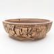 Ceramic bonsai bowl 18 x 18 x 5,5 cm, gray color - 1/3