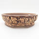 Ceramic bonsai bowl 18 x 18 x 5 cm, gray color - 1/3