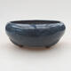 Ceramic bonsai bowl 13.5 x 13.5 x 6 cm, color blue - 1/4
