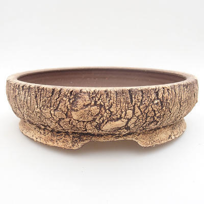 Ceramic bonsai bowl 19,5 x 19,5 x 5,5 cm, gray color - 1