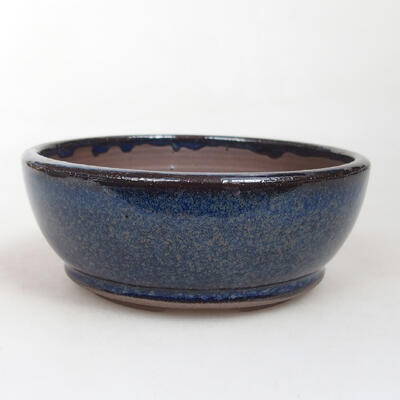 Ceramic bonsai bowl 10.5 x 10.5 x 4 cm, color blue - 1