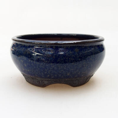 Ceramic bonsai bowl 10 x 10 x 5 cm, color blue - 1