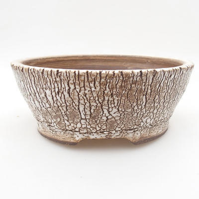 Ceramic bonsai bowl 17 x 17 x 6,5 cm, white color - 1