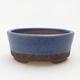 Ceramic bonsai bowl 9.5 x 9.5 x 4 cm, color blue - 1/3