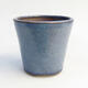 Ceramic bonsai bowl 8 x 8 x 7.5 cm, color blue - 1/3