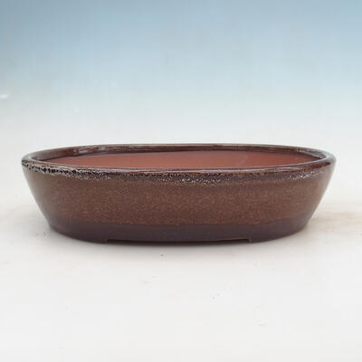 Bonsai bowl 34 x 27 x 7.5 cm, color brown - 1