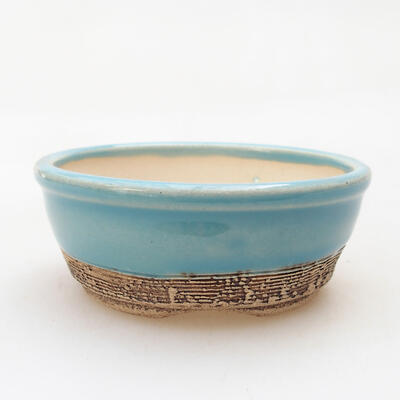 Ceramic bonsai bowl 8.5 x 8.5 x 3.5 cm, color blue - 1