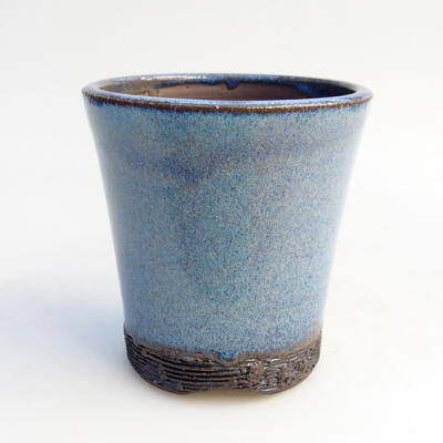 Ceramic bonsai bowl 7.5 x 7.5 x 8 cm, color blue - 1