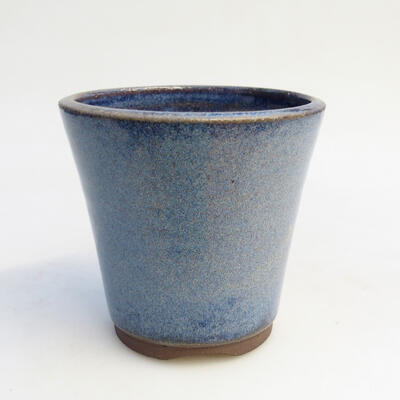 Ceramic bonsai bowl 8 x 8 x 8 cm, color blue - 1