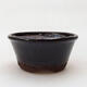 Ceramic bonsai bowl 9.5 x 9.5 x 4.5 cm, metallic color - 1/3