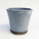 Ceramic bonsai bowl 8 x 8 x 8 cm, color blue - 1/3